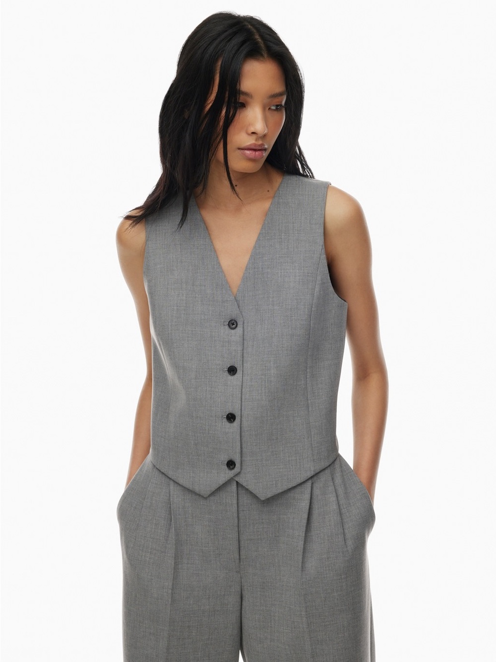 3 for 1 Aritzia Babaton Grey Vest, shorts and skirt